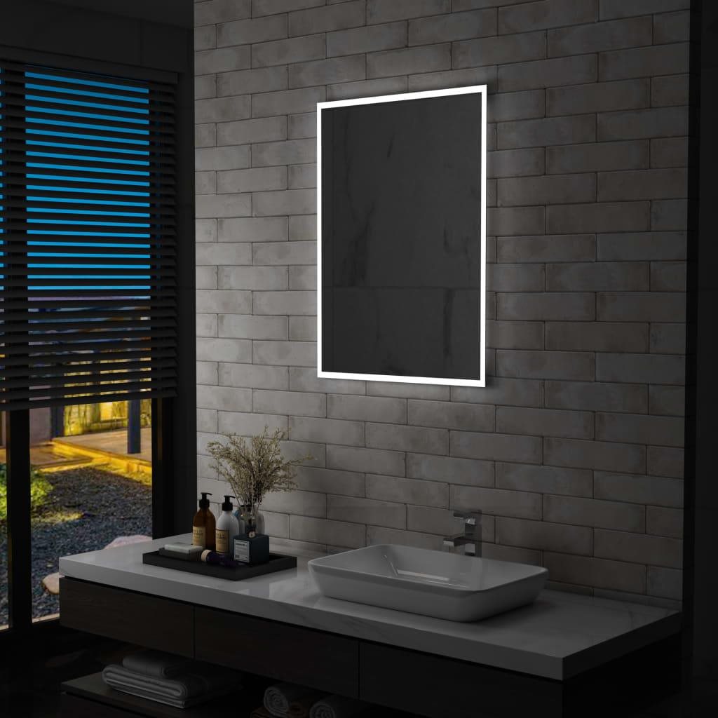Kúpeľňové nástenné zrkadlo s osvetlením LED 60 x 80 cm Zrkadlo