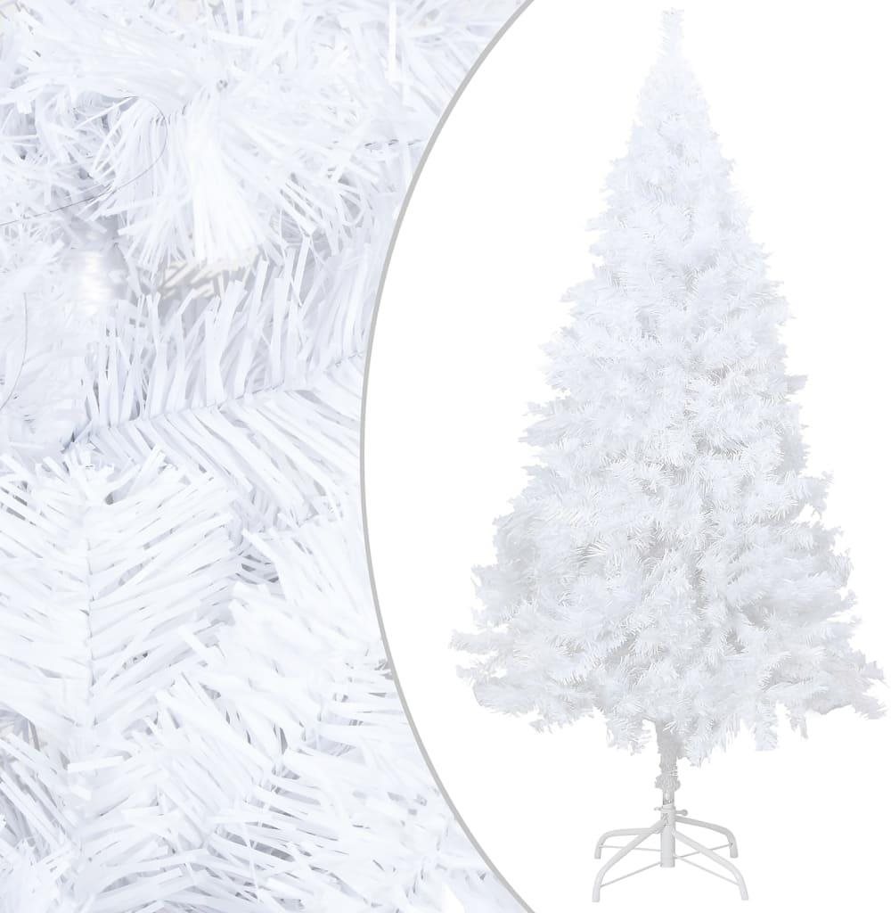 Umelý vianočný stromček s hustými vetvami biely 120 cm PVC Vianočný...