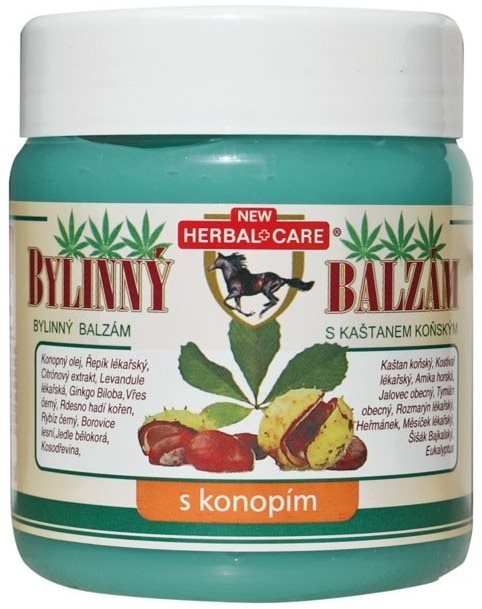 Balzam bylinný s pagaštanom konským s konopou 500 ml Balzam