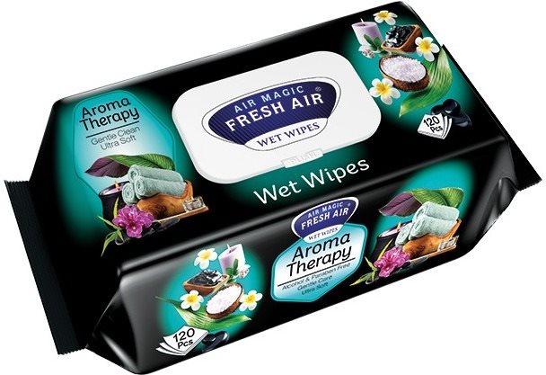 Fresh Air vlhčené obrúsky 120 ks klip aroma therapy Čistiace utierky