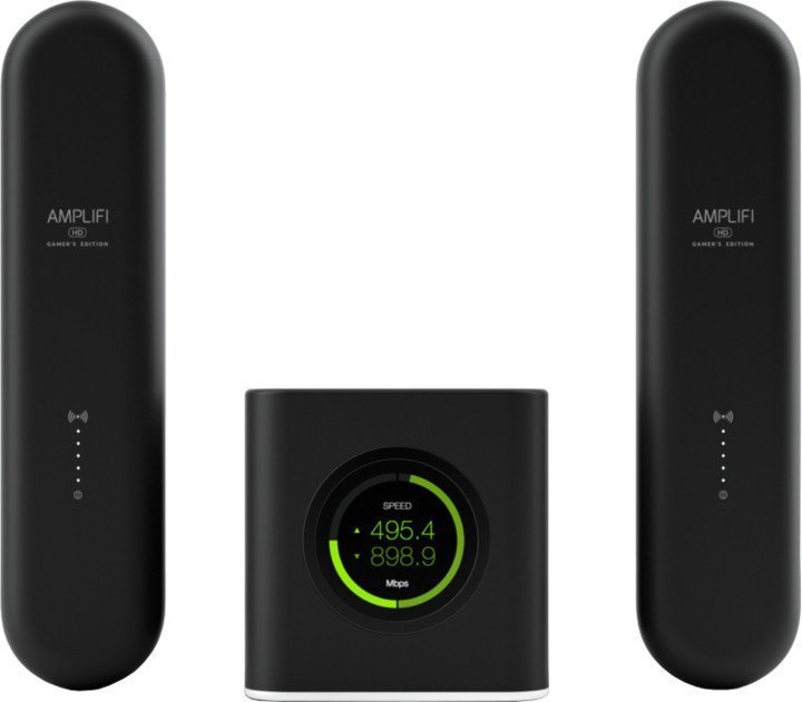 Ubiquiti AmpliFi HD Home Wi-Fi Router + 2× Mesh Point, Gamer's...