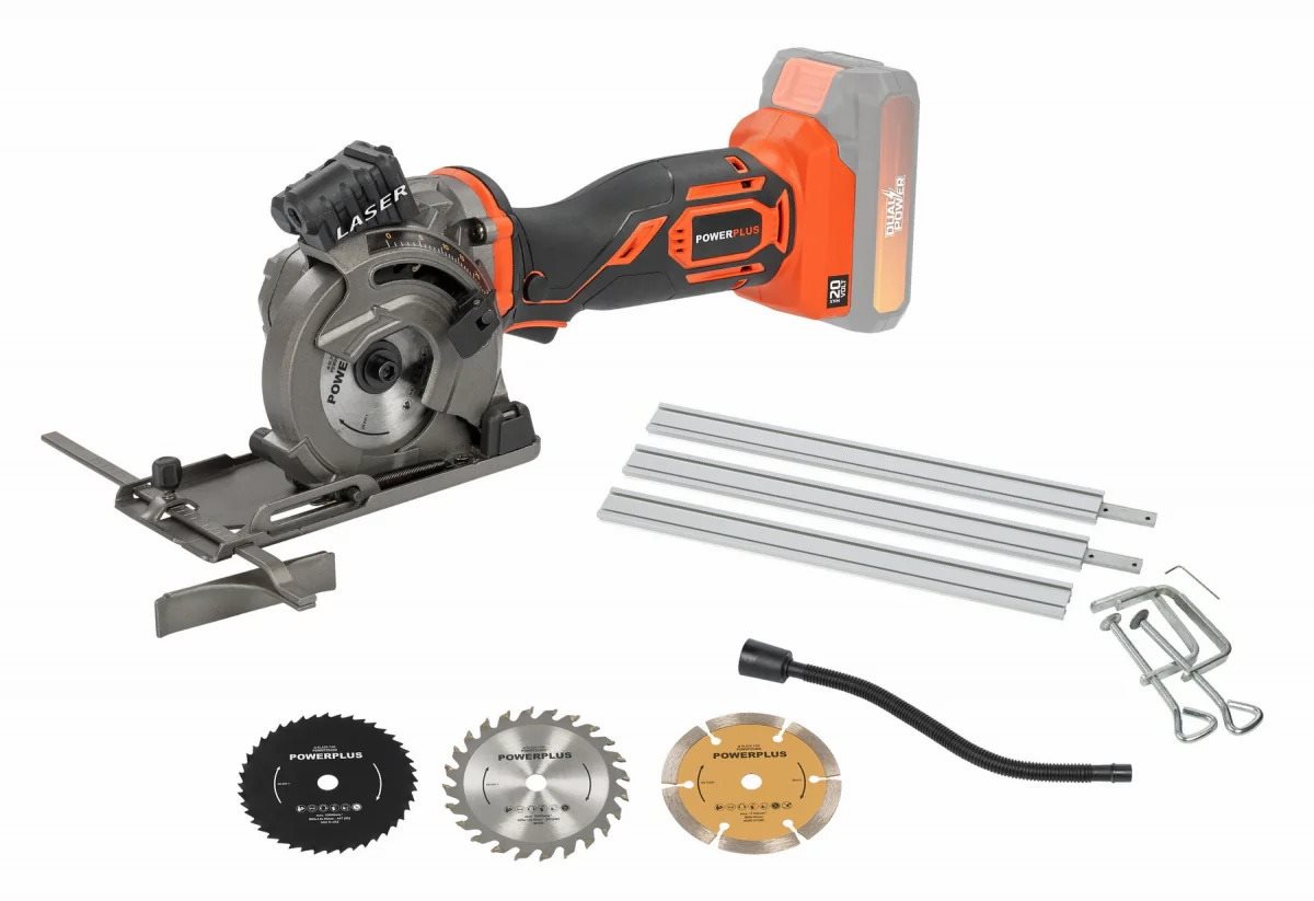 PowerPlus Aku mini ponorná píla 20 V 89 mm (bez AKU) Okružná píla