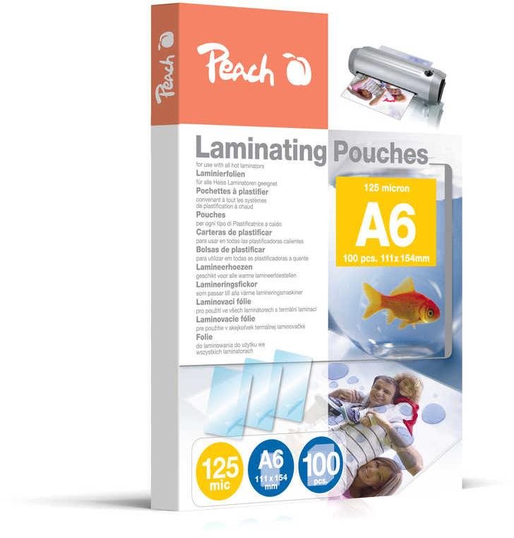 Peach PP525-04 A6/250 lesklá – balenie 100 ks Laminovacia fólia