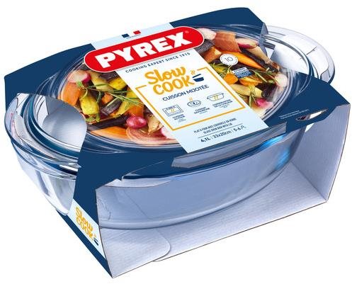 Pyrex, ovális, fedővel, 4,1 l, üveg Sütőtál