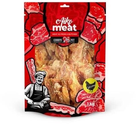 Cobbys Pet Aiko Meat mäkké kuracie plátky 1 kg Sušené mäso pre psov