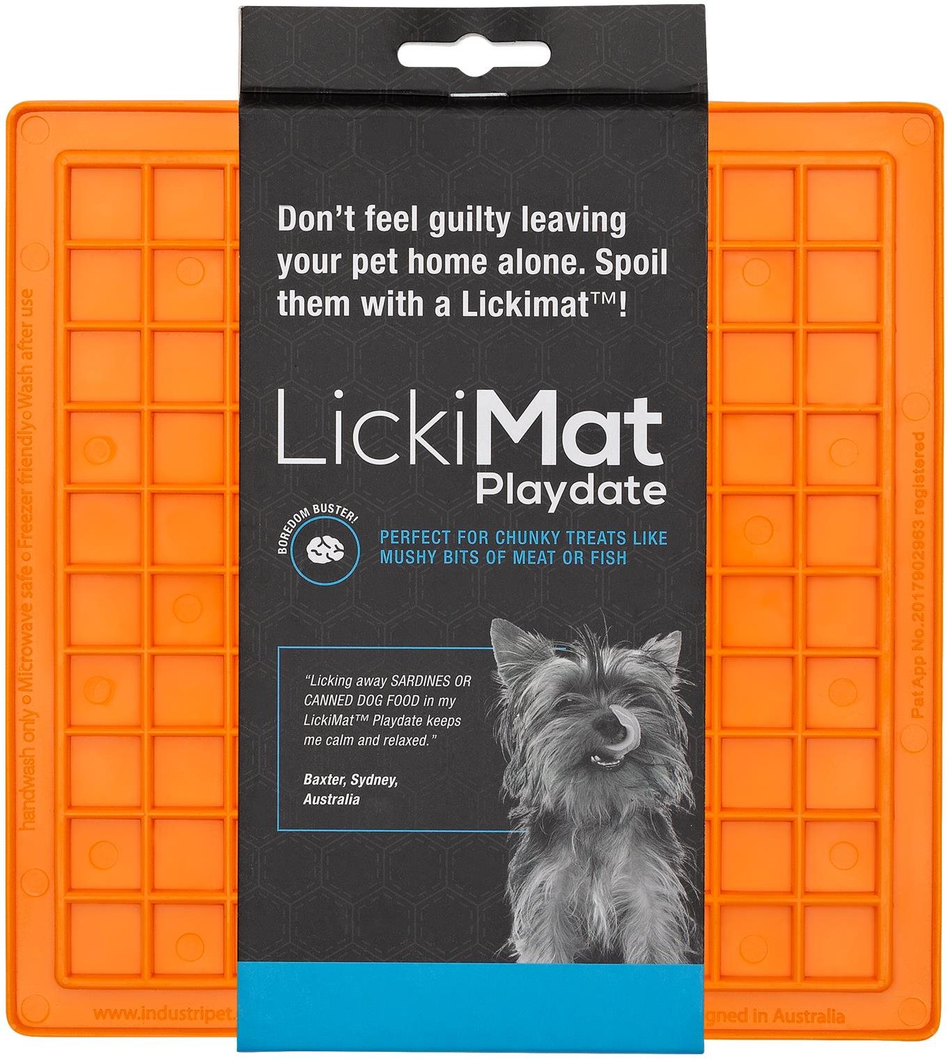 LickiMat Playdate lízacia podložka oranžová Lízacia podložka