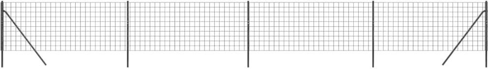 SHUMEE Drôtený plot 0,8 × 10 m pozinkovaná antracitová oceľ Plot