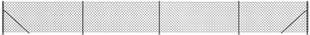 SHUMEE Drôtené pletivo s prírubami 0,8 × 10 m antracitové Pletivo