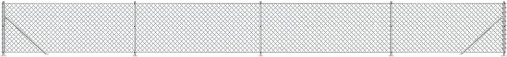 SHUMEE Drôtené pletivo s prírubami 1 × 10 m strieborné Pletivo