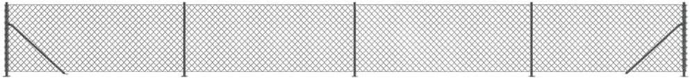 SHUMEE Drôtené pletivo s prírubami 1 × 10 m antracitové Pletivo