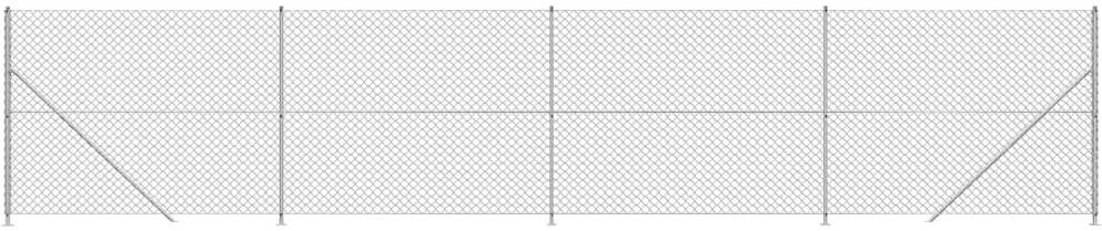 SHUMEE Drôtené pletivo s prírubami 1,6 × 10 m strieborné Pletivo