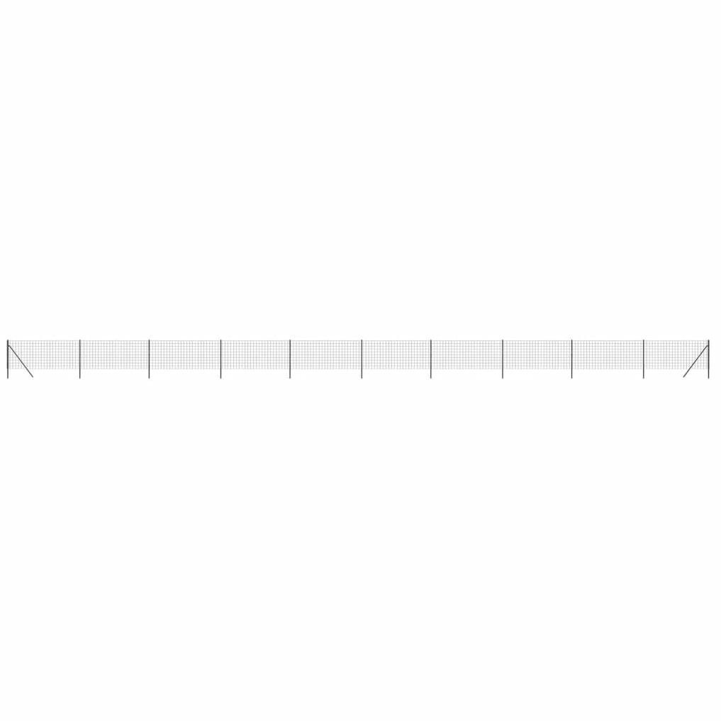SHUMEE Drôtený plot 0,8 × 25 m antracitová oceľ Plot