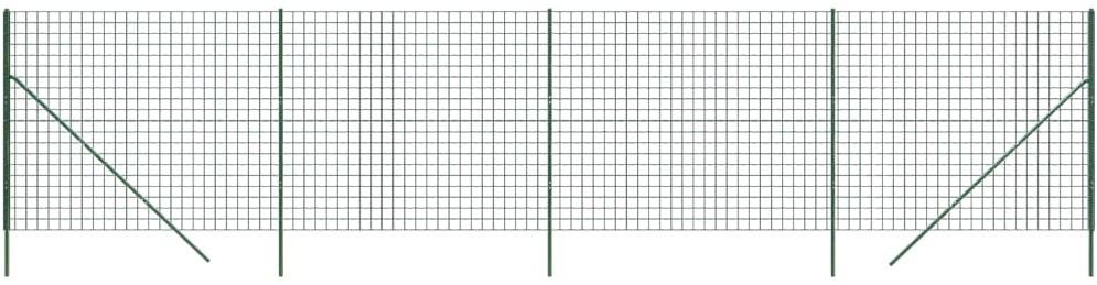 SHUMEE Drôtené pletivo 2 × 10 m zelená oceľ Pletivo