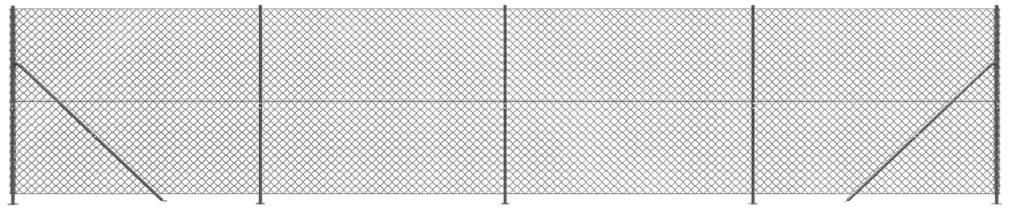 SHUMEE Drôtené pletivo s prírubami 1,8 × 10 m antracitové Pletivo