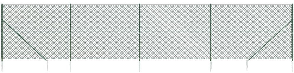 SHUMEE Drôtené pletivo s kotviacimi hrotmi 1,8 × 10 m zelené Pletivo