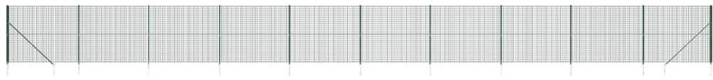 SHUMEE Drôtený plot s kotviacimi hrotmi 1,8 × 25 m zelený Plot