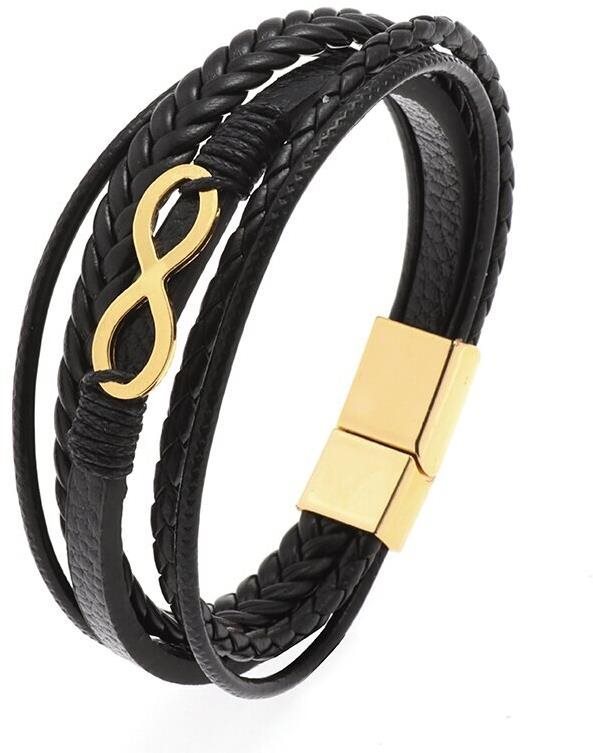 Predator Q1 Kožený náramek nekonečno 21 cm- AL19354/V Náramek