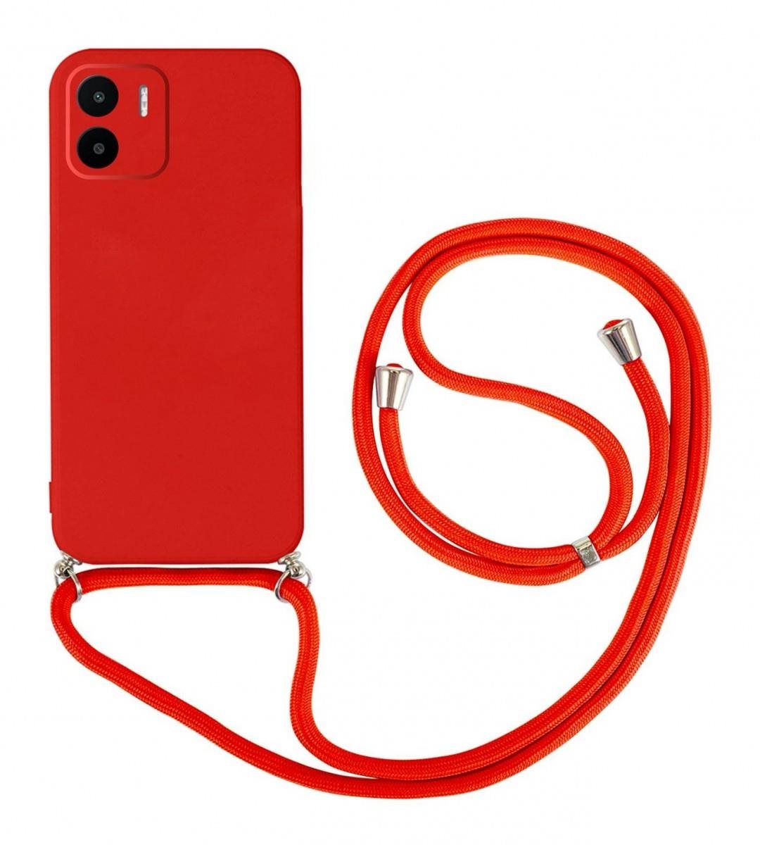 TopQ Kryt Xiaomi Redmi A1 červený so šnúrkou 93550 Kryt na mobil
