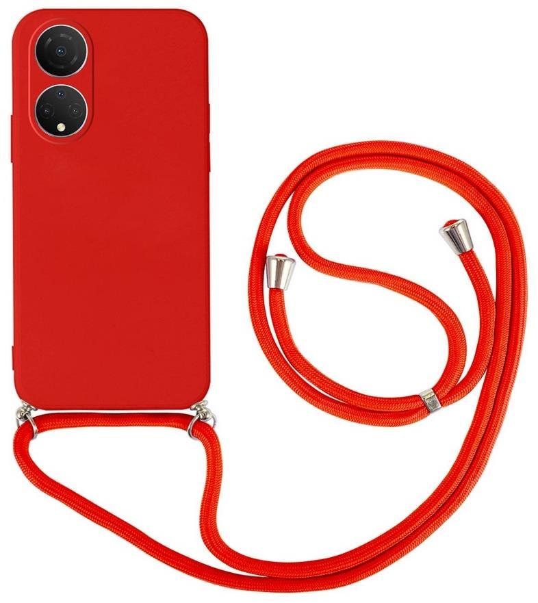 TopQ Kryt Honor X7 červený so šnúrkou 92612 Kryt na mobil