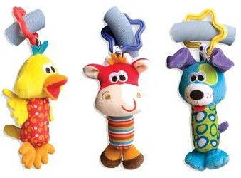 Playgro Cestovné závesné hračky 3 ks Hračka na kočík