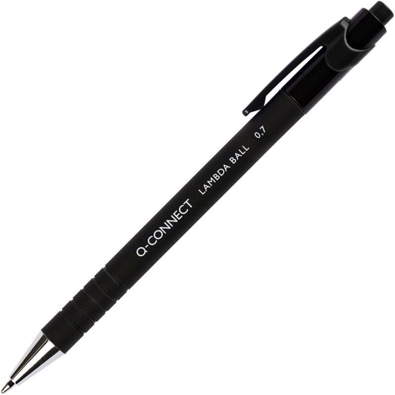 Q-CONNECT LAMBDA BALL 0,7 mm,  čierne Guľôčkové pero