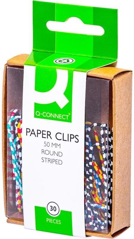 Q-CONNECT 50 mm oblé – balenie 30 ks Kancelárske spinky
