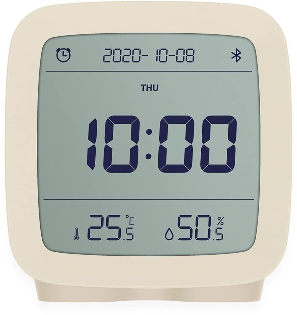 QINGPING Bluetooth Alarm clock (Temperature & RH monitor) – beige...