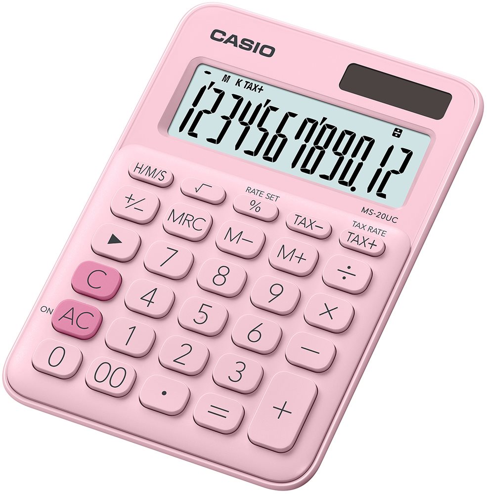 CASIO MS 20 UC rózsaszín Számológép