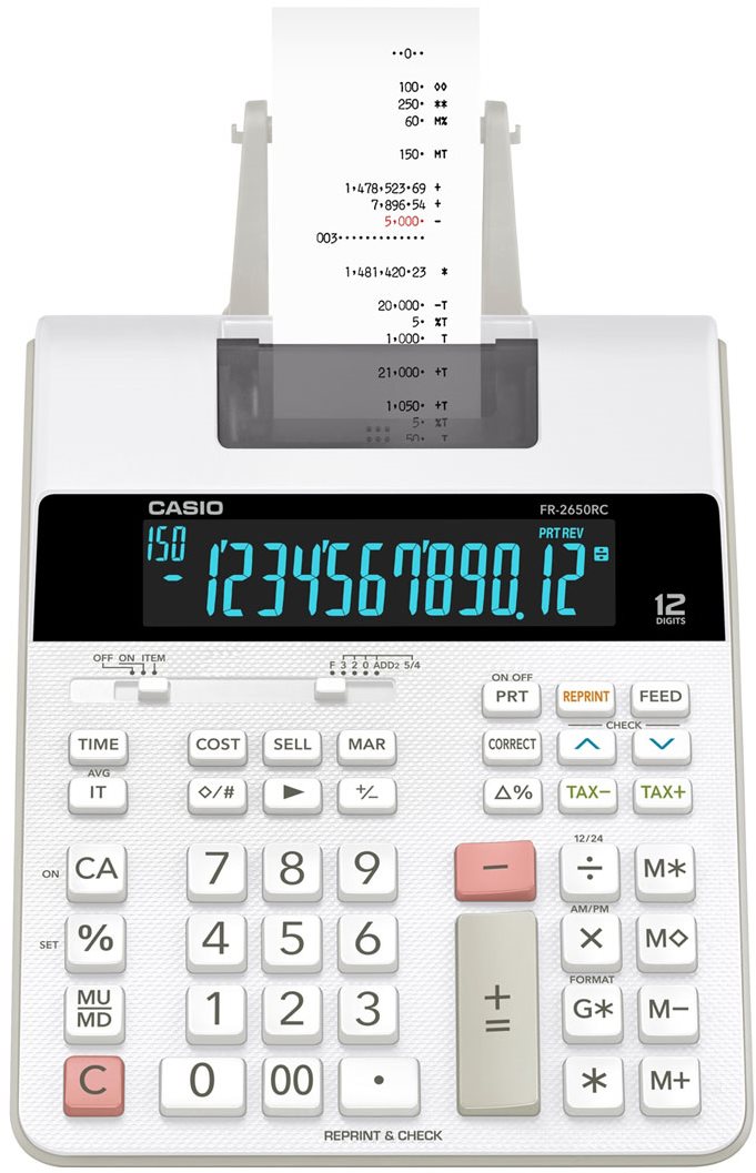 CASIO FR 2650 RC biela Kalkulačka