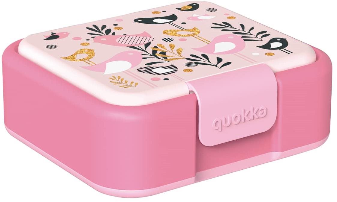 Quokka KIDS BIRDS Desiatový box 1 l 18 × 16 × 6,7 cm Desiatový box