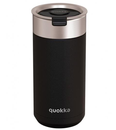 Quokka Thermobecher mit Sieb Boost 400 ml Carbon schwarz Thermotasse