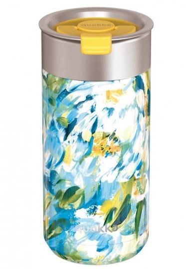 Quokka Termohrnček so sitkom Boost 400 ml Blue Peonies Termohrnček