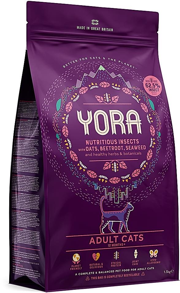 Yora Cat Adult granule z hmyzu pre mačky 1,5 kg DMT 05/23 Granule...