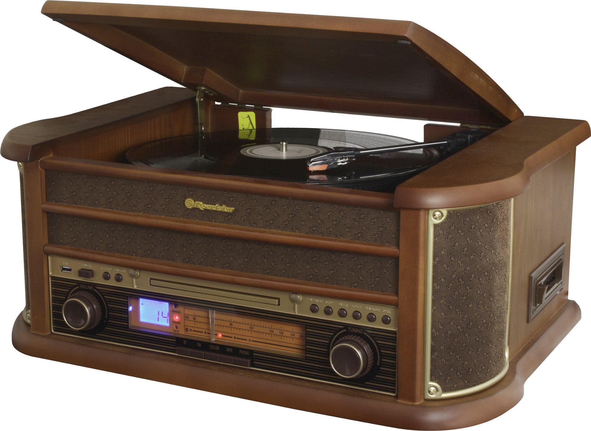 Roadstar HIF-1993 + BT Turntable