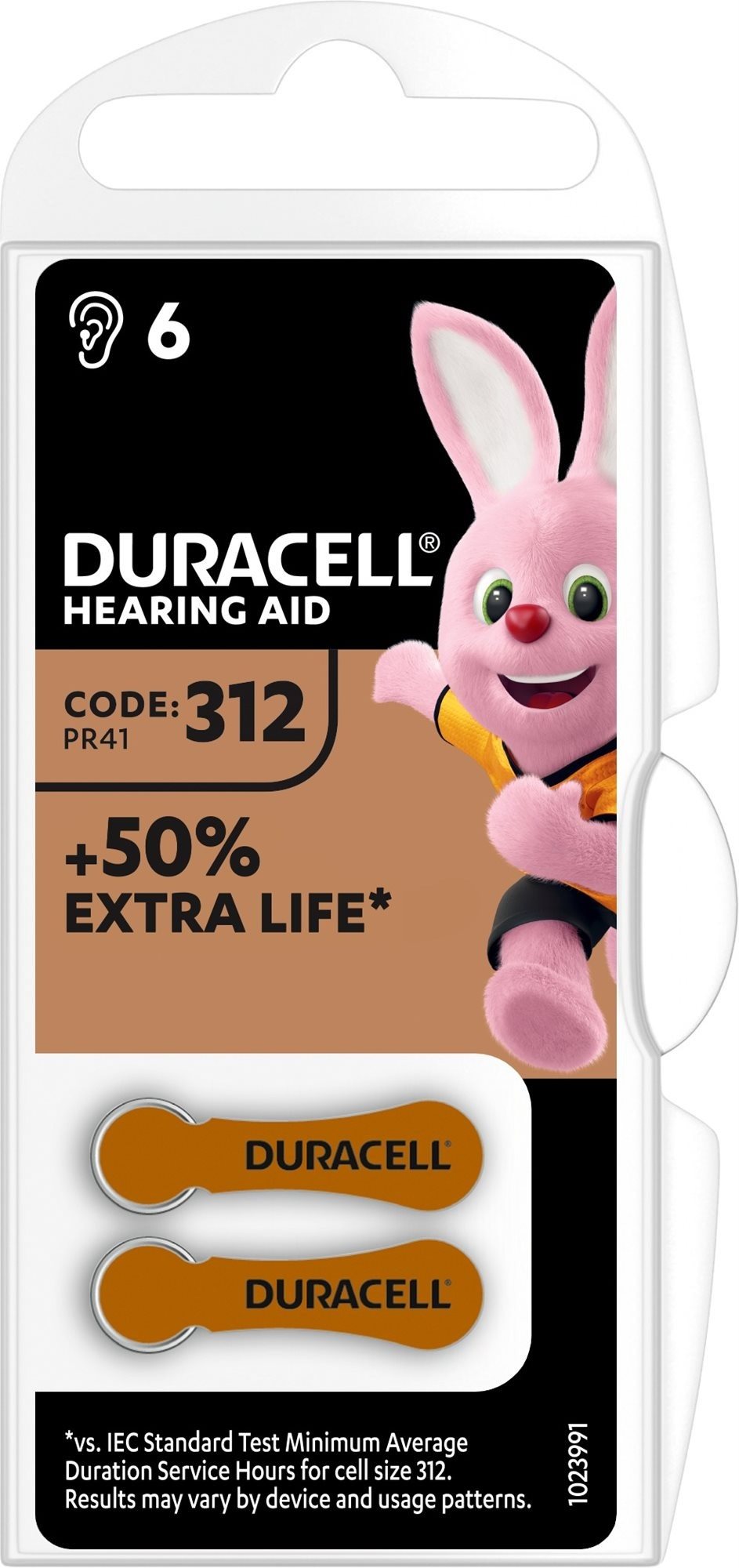 Duracell Batérie do načúvadiel DA312 Jednorazová batéria