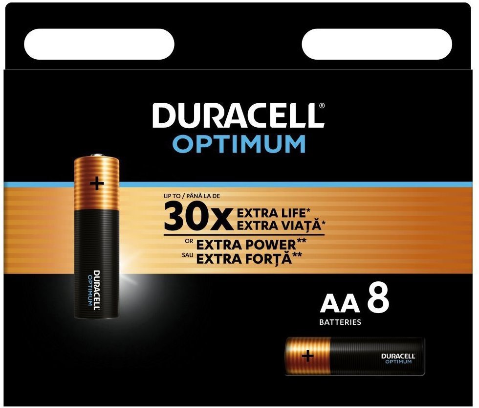 DURACELL Optimum alkáli elemek AA 8 db Eldobható elem
