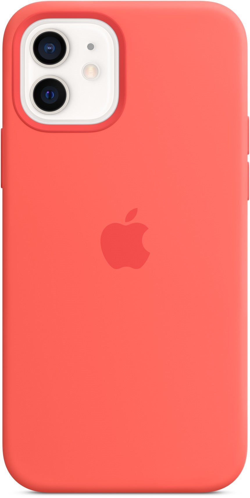 Apple iPhone 12 and 12 Pro Silicone Case with MagSafe Citrus, Pink...