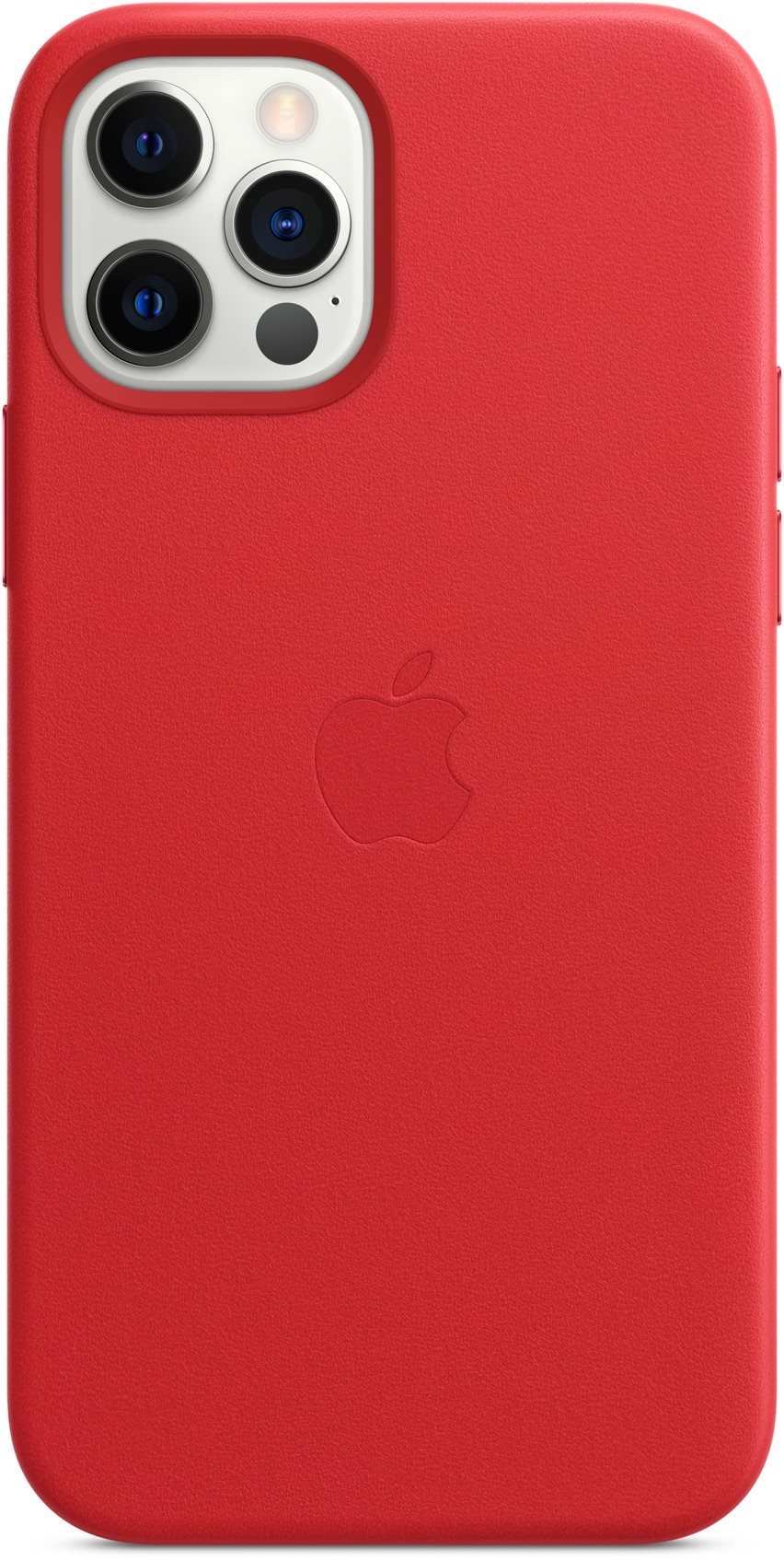Apple iPhone 12 and 12 Pro Leather Case with MagSafe, Red Phone Cover