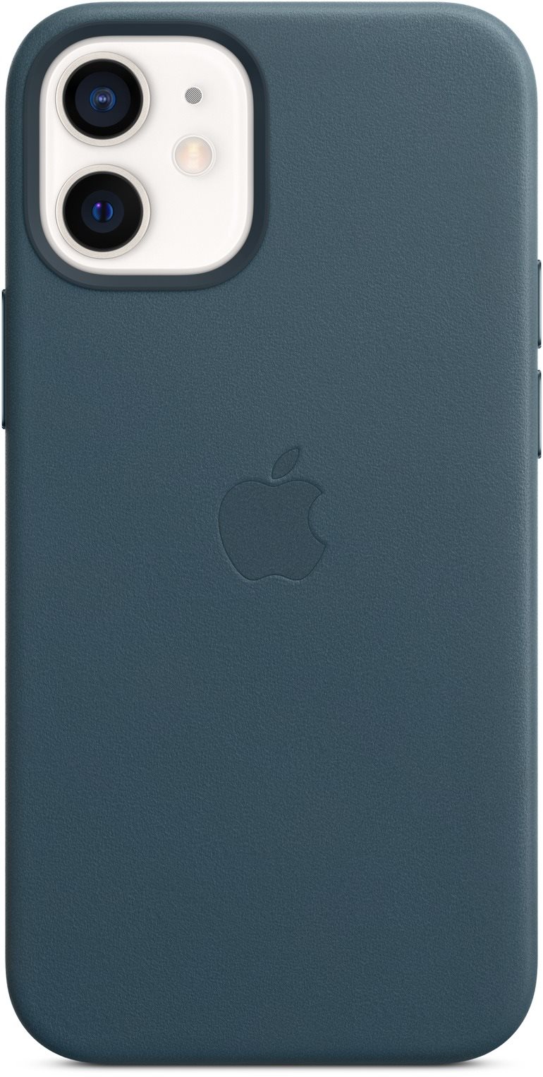 Apple iPhone 12 Mini Coque en cuir avec MagSafe bleu baltique Coque...