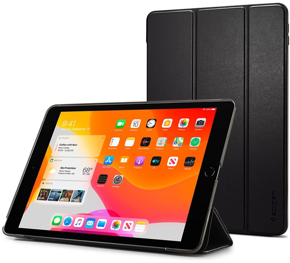 Spigen Smart Fold Noir iPad 10.2" 2021/2020/2019 Coque de tablette