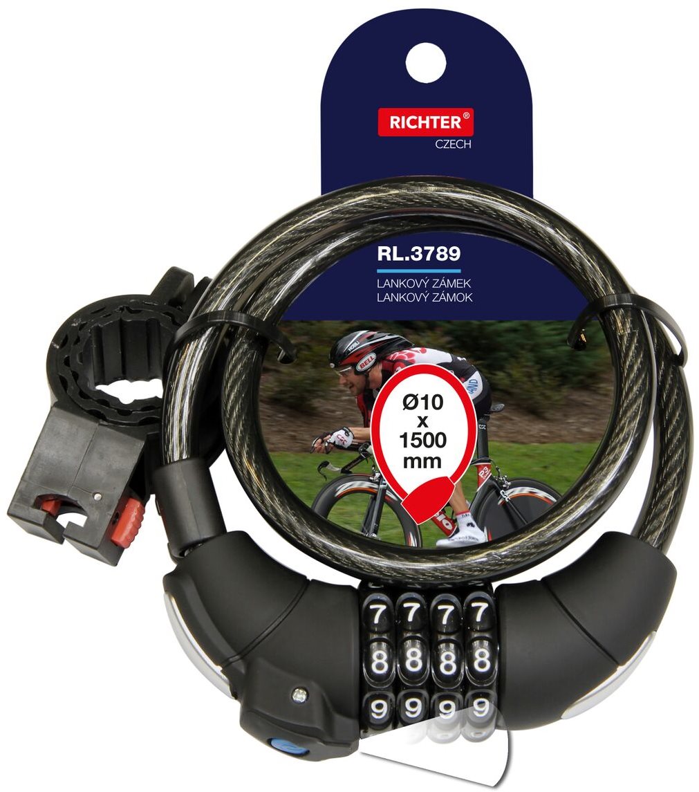 Richter Czech RL.3789.10×1500.CRN Zámok na bicykel