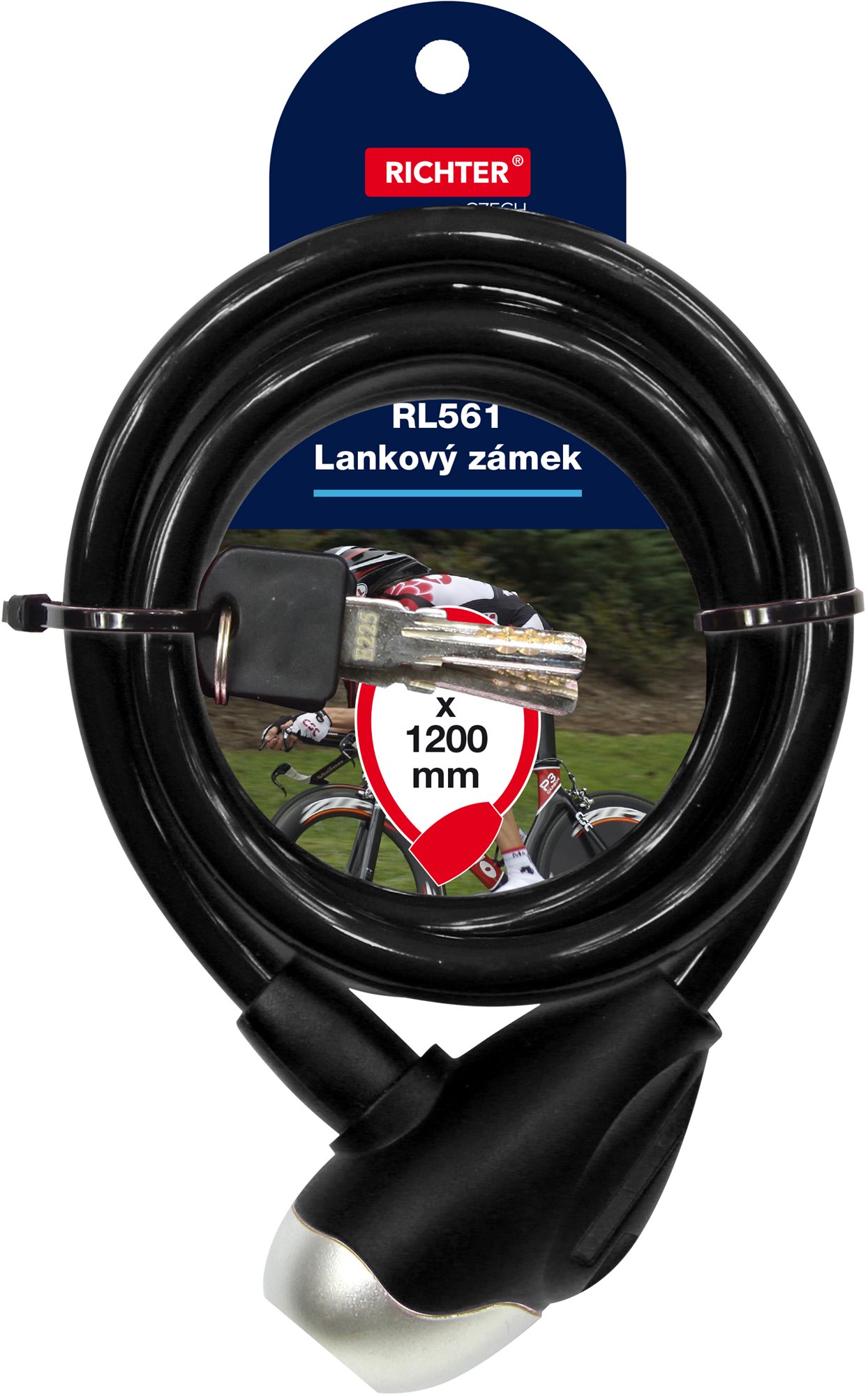 Richter Czech RL.561.10x1200.CRN Kerékpár zár