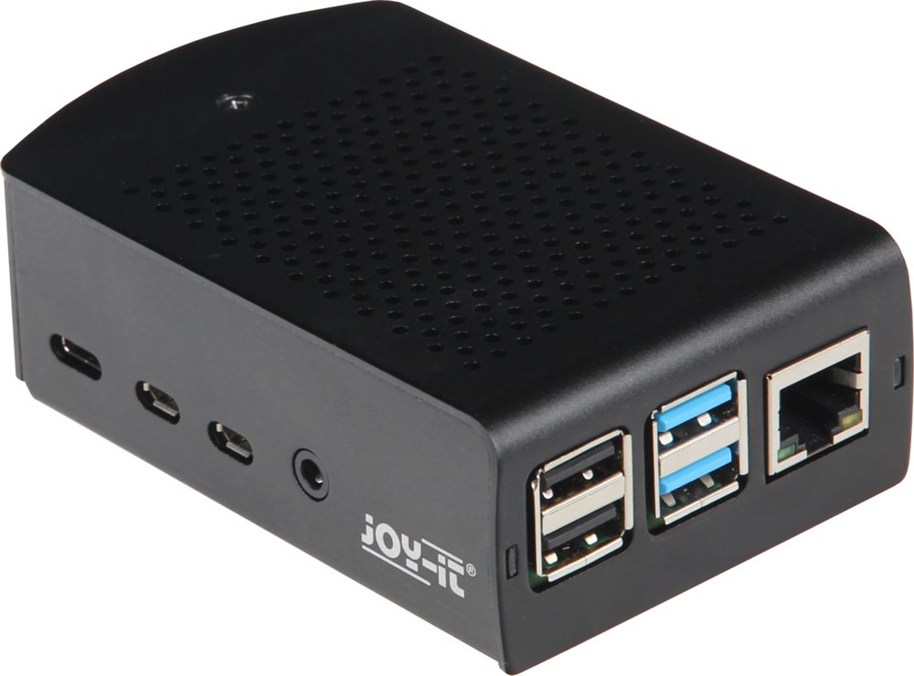 JOY-IT Case for RASPBERRY Pi 4 - Alu Wall noir Boîtier pour mini PC