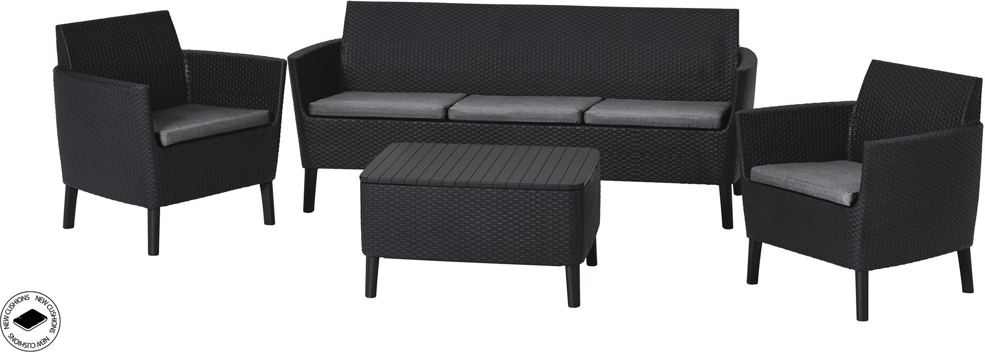 ALLIBERT SALEMO 3 SEATER grafit Záhradný nábytok