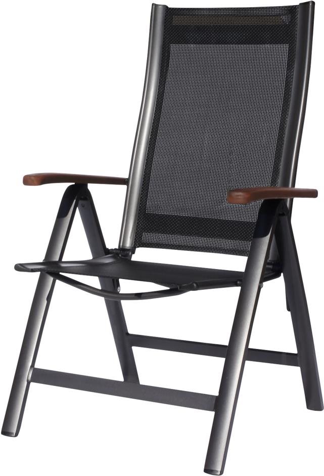Sun Garden Kreslo ASS COMFORT antracit/čierna Záhradné kreslo