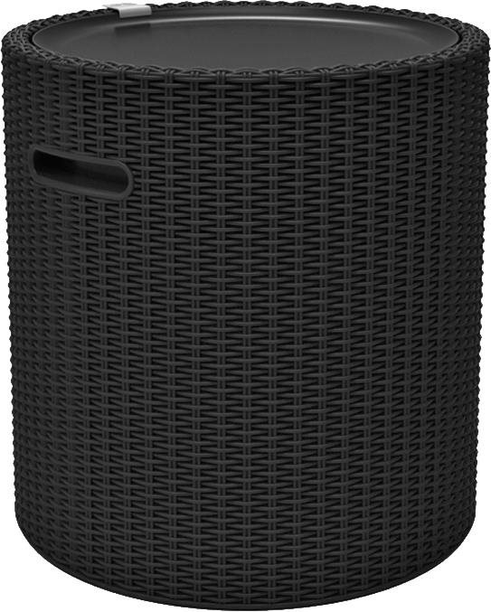 KETER COOL STOOL Kerti asztal tárolóval, grafit 44 cm Kerti asztal