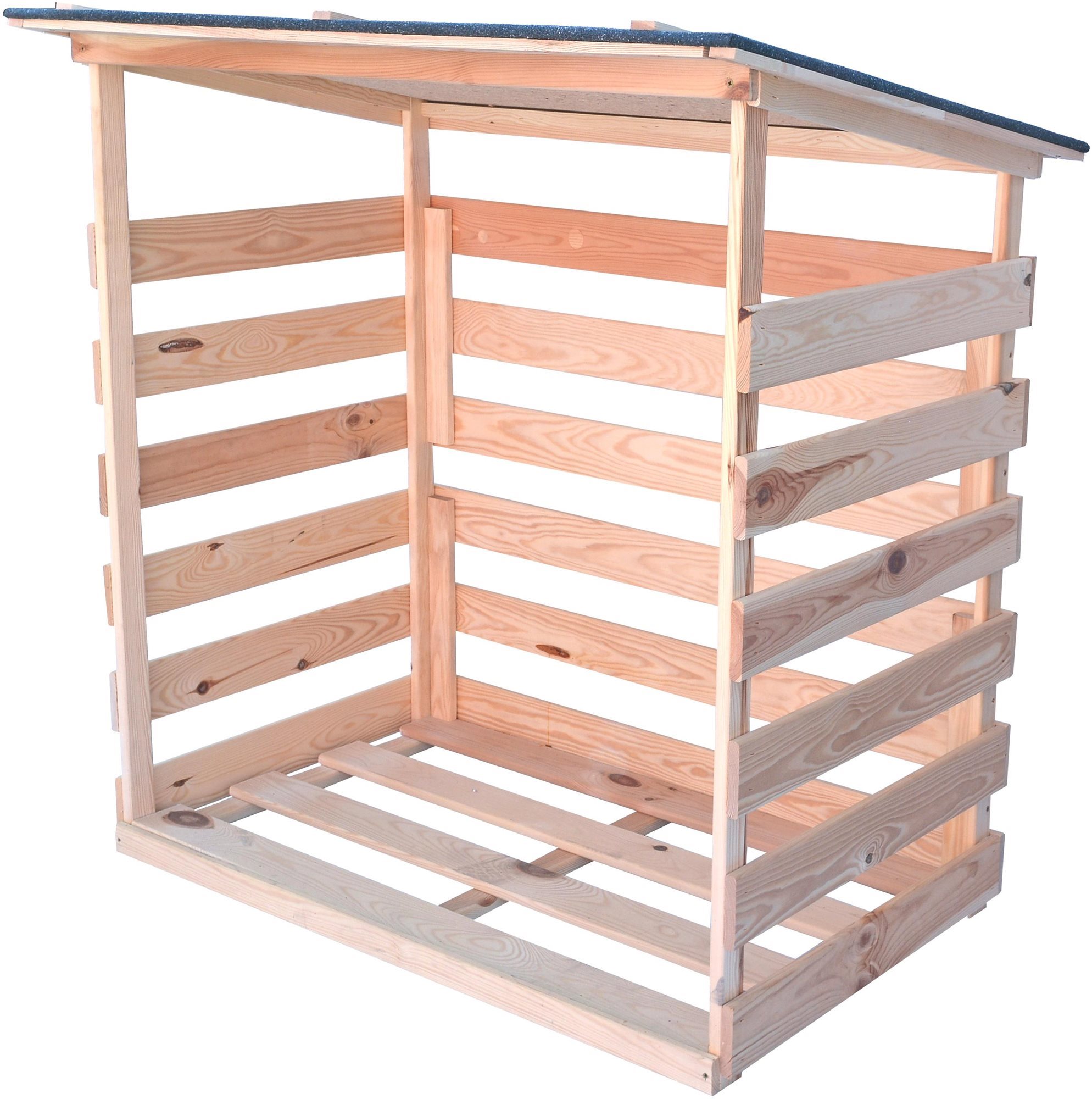 ROJAPLAST Dreváreň Wood, borovica 64 × 119 × 118 cm Dreváreň