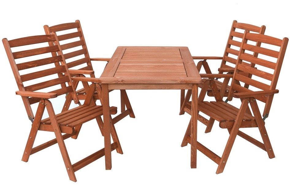 ROJAPLAST Set záhradného nábytku SORRENTO 1 stôl + 4 kreslá...