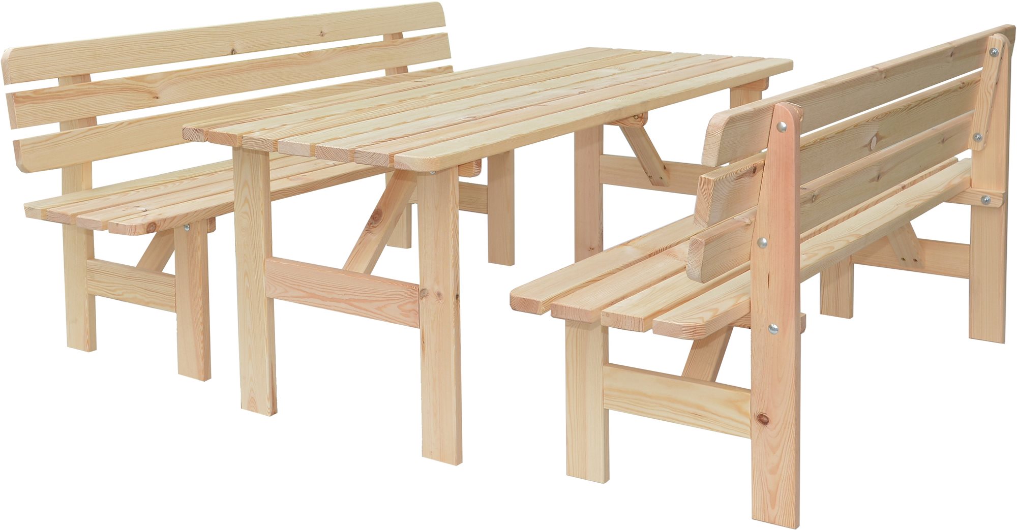 ROJAPLAST Set záhradného nábytku VIKING 1 stôl + 2 lavice 180 cm...