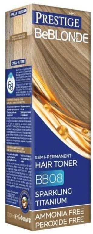 Prestige Be Blonde Semi-permanentní BB08 třpytivý titan 100 ml...